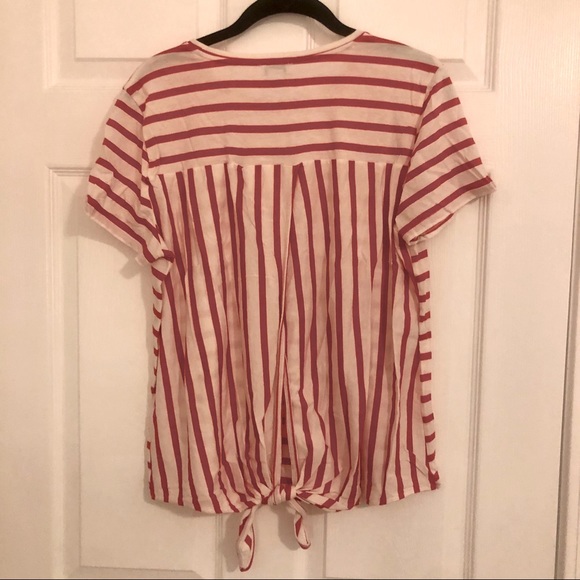 J. Crew Factory Tops - J Crew Striped open back t shirt
